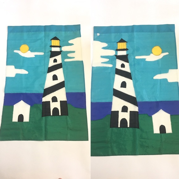 Lighthouse Outdoor‎ Large Flags w 3D Seagulls Beach - Picture 8 of 8